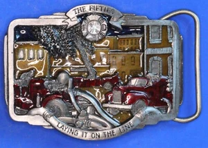 Vintage USA Fifties Laying it on the Line Gürtelschnalle, für 11/2 Zoll Gürtel [30990] - Bild 1 von 2