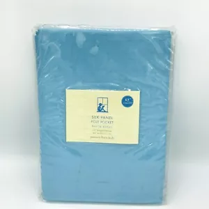 Nuevo panel de seda Pottery Barn poste bolsillo superior cortina azul periwinkle apagón - Imagen 1 de 4