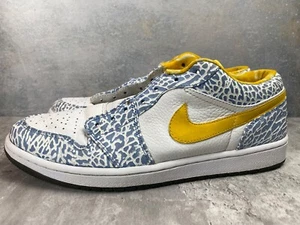 Air Jordan 1 Retro Low West Coast Bianco Varsity Maize University Blu Taglia 12 - Foto 1 di 23