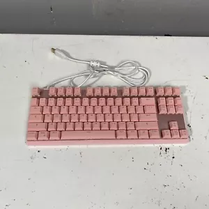 Mechanical Wired Keyboard White LED backlit *BARBIE PINK* - Picture 1 of 3