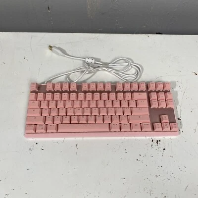 Mechanical Wired Keyboard White LED backlit *BARBIE PINK*  - Image 1 of 3