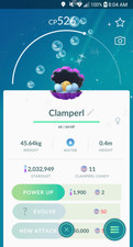 Pokemon GO Trade Super Rare SHINY CLAMPERL Brand New