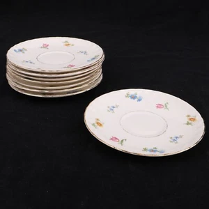 8 Pope Gosser Pottery Revere Saucers - Picture 1 of 7