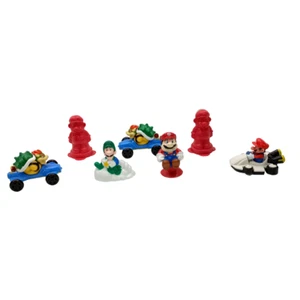 7 Super Mario Kart  Toy Figure Lot Car Racing & Figures Bowser Luigi Nintendo - Picture 1 of 20