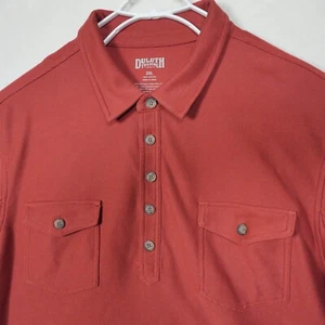 EUC - Duluth Trading Co Polo Shirt Men's 2XL Red Double Pocket Short Sleeve - Picture 1 of 8
