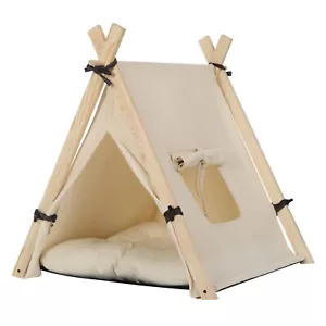 Tipi Zelt Hundezelt Katzenzelt Hundebett abnehmbar Kissen waschbar ws01 - Bild 1 von 10