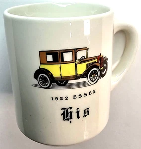 Vintage His 1922 Essex Antique Yellow Old Car Ceramic White Coffee Mug or Cup - Picture 1 of 3