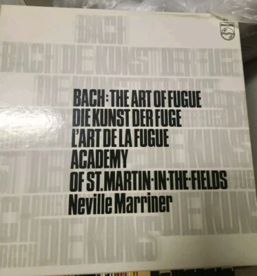 J.S. BACH "Art Of The Fugue"  MARRINER ASMF 2LP NM/NM PHILIPS 1975 Netherlands - Image 1 of 4