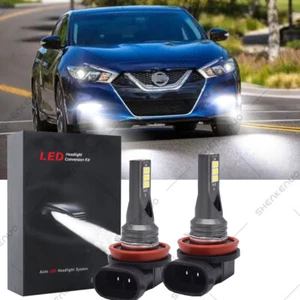 For 2016 2017 2018 Nissan Maxima - 2PC 6000k White LED Headlight Fog light bulbs - Picture 1 of 10