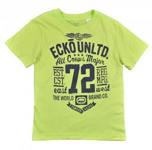 Ecko Unltd Boys Key Lime & Navy Graphic Design Top Size 4 $16.50