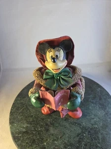 Vintage Disney Minnie Mouse Caroler Fabriche Christmas Figurine Walt Disney Co - Picture 1 of 14