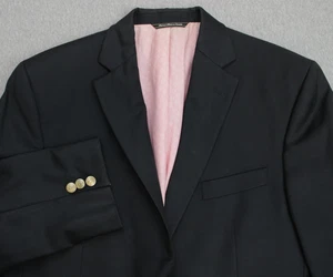 Vineyard Vines Blazer Mens Size 38R Black 100% Wool Notch-Lapel 2 Button Lined - Picture 1 of 11