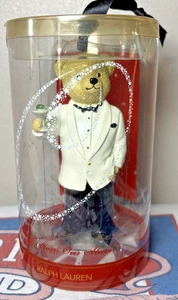 Ornamento natalizio nuovo con scatola Ralph Lauren celebrità smoking orso Martini 5” 2011 Macys - Foto 1 di 7