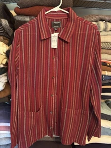 Todd Snyder Vertical Stripe Guayabera Shirt Medium Summer New Tags - Picture 1 of 6