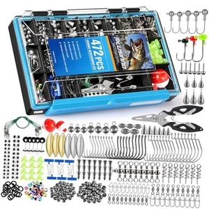 472PCS Angelzubehör Kit, wasserdichte Tackle Box mit Tackle enthalten, - Bild 1 von 7