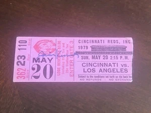 junior kennedy signed 1979 game ticket stub autographed cincinnati reds played - Picture 1 of 1