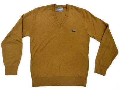 Suéter Le Tigre De Colección Para Hombre Marrón Caramelo Orlon Cuello en V L (Ver Medidas) EE. UU. Foto 1 de 4