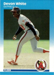 1987 Fleer Update Devon White Rookie California Angels #U-123 - Picture 1 of 2