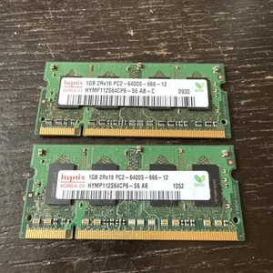 2 total - 1GB 2RX16 PC2-6400S-666-12 Hynix HYMP112S64CP6 Laptop Memory RAM - Picture 1 of 2