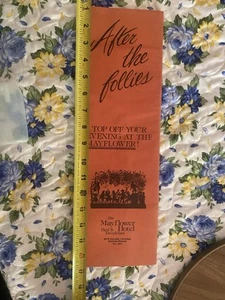 Plymouth MI-Michigan, The Mayflower Bed And Breakfast Hotel 1987 Programa Vintage - Imagen 1 de 10