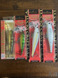 Lucky Craft Pointer (LOT of 4) 78SP, 78DD, 100SP (x2) FISHING LURES *NEW* - Picture 1 of 5