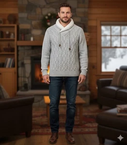 X RAY Herren Strick Mode Pullover Pulli Langarm Slim Fit Freizeit Trendy - Bild 1 von 7