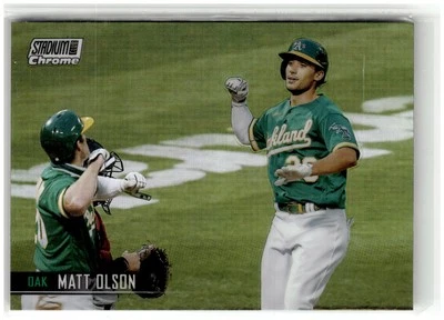 2021 Stadium Club Chrome #69 Matt Olson Refractor A1542 - Image 1 of 2