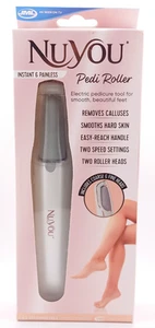 JML NuYou Pedi Roller Electric Pedicure Tool - White (A001807) 2 Roller Heads - Picture 1 of 2