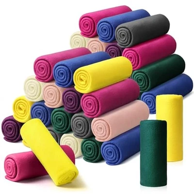  Paquetes Manta de Vellón a Granel 60 x 50 Pulgadas Suave Ligera 40 Color Vibrante Foto 1 de 4