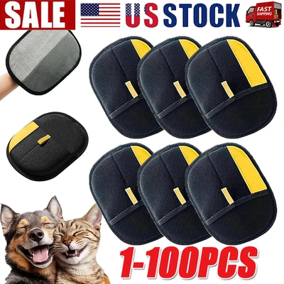 Glove Cat Grooming Gloves Cat Hair Remover 2025 New Pet Dog Hair Remover Lot - Image 1 of 4