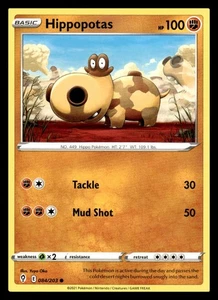 Hippopotas Common 084/203 SWSH07: Evolving Skies Pokemon Card - Picture 1 of 2