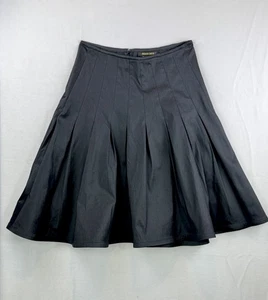 TADASHI SHOJI Skirt Womens 8 Black Pleated Puff Full Taffeta Whimsigoth Witch - Picture 1 of 7