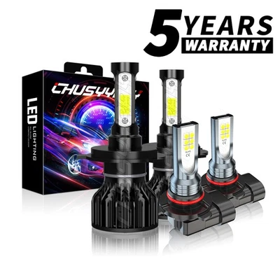 Para For Scion XA 2004 2005 2006 6000K Faros LED Luces de alta/baja niebla Combo - Image 1 of 4