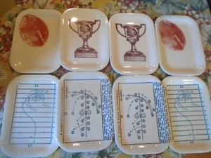 SET MIT 8 MELAMIN-VORSPEISENTELLERN MIT FUSSBALLMOTIV VON SCHWELLE (ZIELSCHEIBE) 8 X 5" - Bild 1 von 2