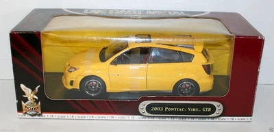 ROAD SIGNATURE 1/18 92508 2003 PONTIAC VIBE GTR YELLOW - Image 1 of 2