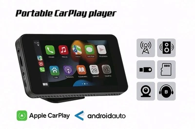 Wireless CarPlay/Android Auto MP5, 4.7" IPS,Bluetooth 5.0, Reversing Cam Support - Immagine 1 di 4