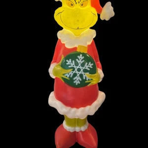 24" The Grinch Green Ornament Blow Mold Christmas Light Decoration - Picture 1 of 5