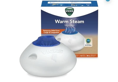 Vicks Warm Steam Vaporizer, Small to Medium Rooms, 1.5 Gallon Tank – Warm Mist - Image 1 of 4