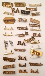 38 x Mixed British Army Regiments Shoulder Title Badges Job Lot. Joblot. - Picture 1 of 7