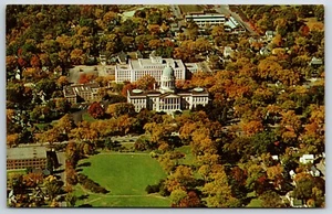 Postcard Aerial View Of State Capitol, Augusta, Maine Unposted - Picture 1 of 2