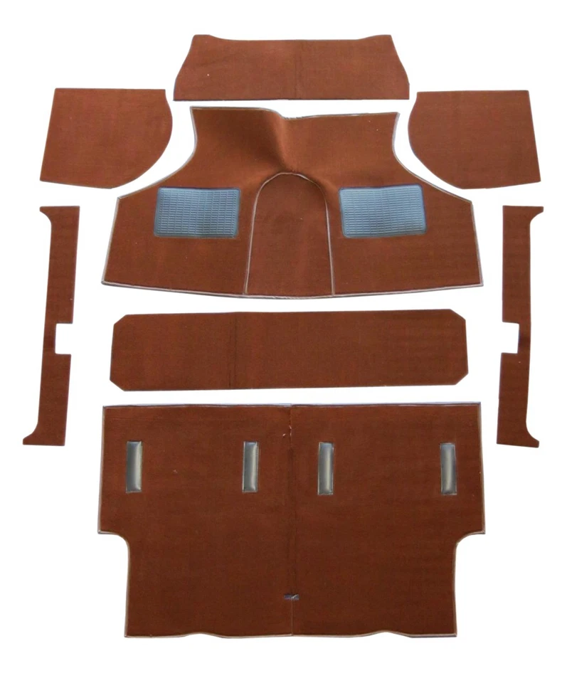 Juego completo de alfombras marrones de repuesto Austin Morris Classic Mini 1969-2000 Foto 1 de 2