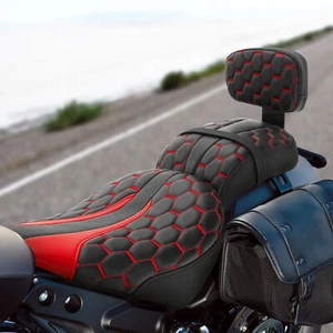 Two-Up Seat with Backrest Fit For Indian Scout Bobber 2018-2024 - Bild 1 von 9