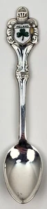 Newbridge EPNS Ireland Souvenir Spoon Clover Knight Silver Plate - Picture 1 of 10