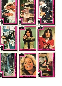 1977 CHARLIES ANGELS TOPPS SERIES 1 TO 4 (253) +STICKER (44) + WRAPPER + PACKS - Picture 1 of 14