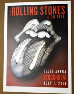 THE ROLLING STONES - 14 ON FIRE - TELE2 ARENA - ESTOCOLMO - PÓSTER DE GIRA - Imagen 1 de 4