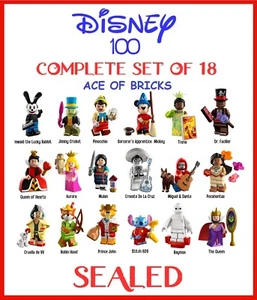 LEGO DISNEY 3 Minifigures 100th Anniversary 71038 - Complete Set of 18 (SEALED) - Picture 1 of 5
