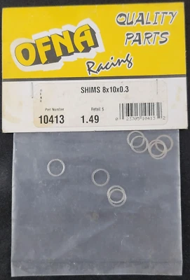 Vintage OFNA Racing Parts Shims 8x10x0.3 #10413 - Image 1 of 2