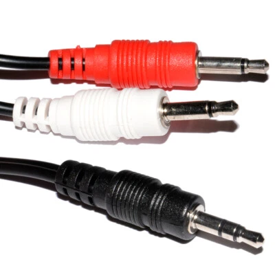 1m 3,5mm Stereo Klinke auf Twin Mono 3,5mm Klinkenstecker OFC Audiokabel [006492] - Bild 1 von 4