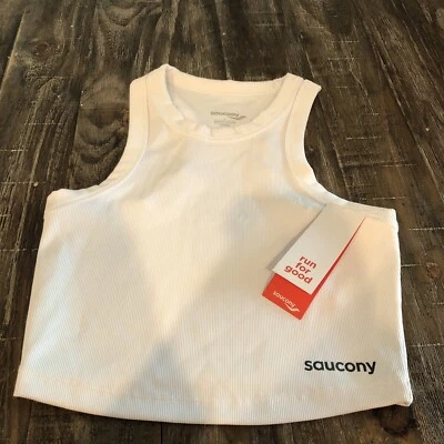 Camiseta sin mangas Saucony Active Wear para mujer talla S en blanco  Foto 1 de 4