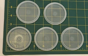 5 Vintage Round 2.6-inch SHEER Tupperware Replacement Seal Head Lids 295 - Picture 1 of 3